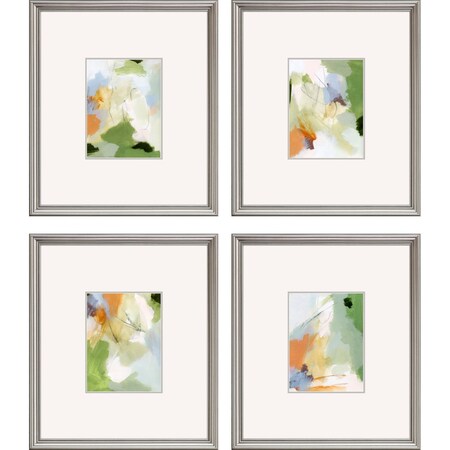 Homeroots Set Of Four Verdure Silver Framed Print Wall Art, 4PK 525858