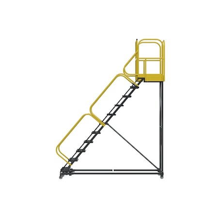 Ballymore 152 in H Steel Rolling Ladder, 11 Steps PL113228G