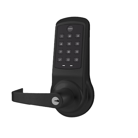 Yale Pushbutton Keypad - No Radio, 6-Pin Cylinder PARA Keyway, Augusta Lever, Black Suede Powder Coat AU-NTB613-NR BSP