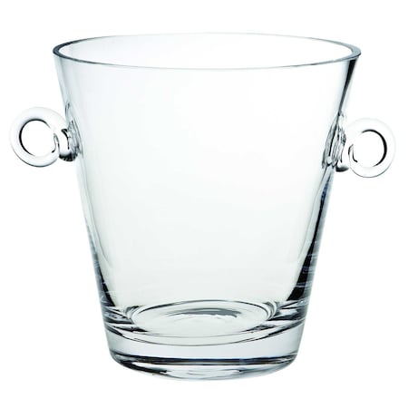 Homeroots 8 Mouth Blown European Glass Ice Bucket Or Cooler 376149