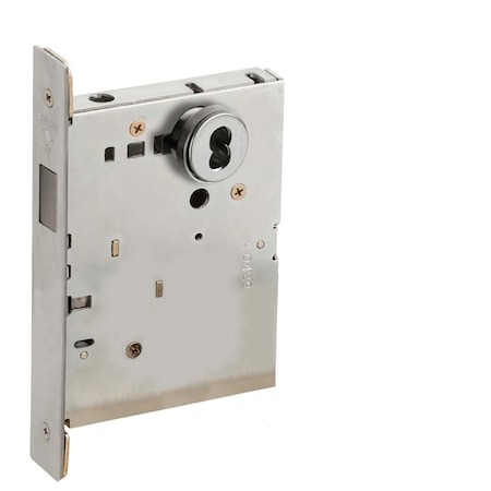 Schlage Single Cylinder by Blank Mortise Deadlock, FSIC Prep, Less Core, Satin Chrome L9464J 626