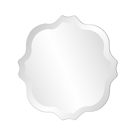 Homeroots 16" Gray Abstract Unframed Accent Mirror 384173