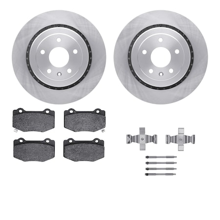 Dynamic Friction Co DFC Brake Rotor with 5000 Brake Pads and Hardware Kit 6512-47235