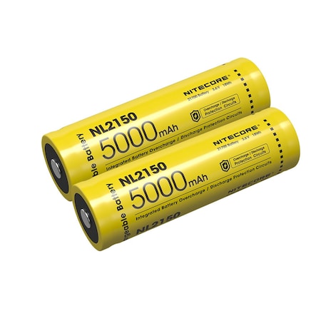 Nitecore NL2150 5000mAh Rechargeable 21700 Battery, 2PK NL2150 2 PACK
