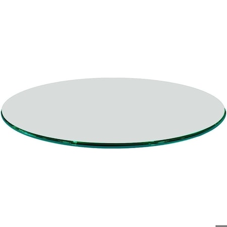 Fab Glass And Mirror Round Glass Table top, 36inch, Clear, Tempered, Wall Mirror, Safety Backing, Clear Finish T-36RD12MMOGTE