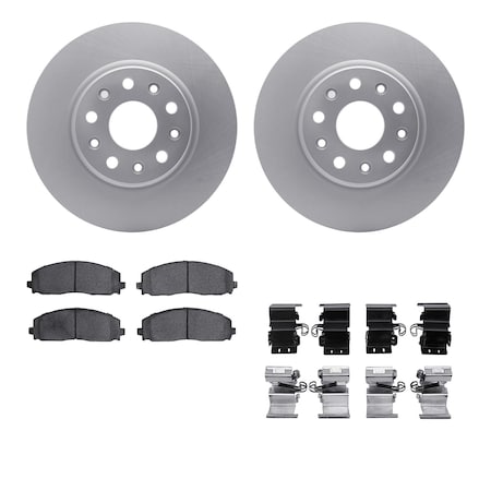 Dynamic Friction Co DFC Geospec Rotors with 5000 Advanced Brake Pads includes Hardware 4512-42213