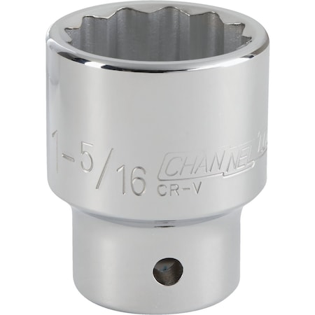 Channellock 3/4'' Drive 1-5/16'' 12-Point Shallow Standard Socket 309001