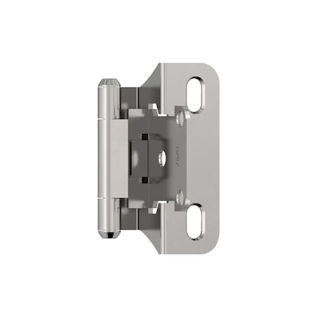 Amerock 1/4in 6mm Overlay Self Closing Partial Wrap Polished Chrome Cabinet Hinge, 1 Pair BPR756626