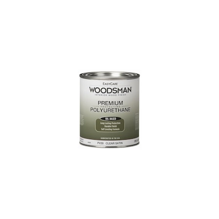 True Value Woodsman Fast Dry Varnish Polyurethane Interior Wood Finish, Oil Base, Clear Satin, Qt. PV39-QT