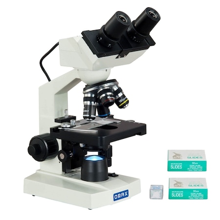 Amscope 40X-2000X 1.3MP Digital Integrated Microscope with LED Illumination + Blank Slides, Tissues MD82ES10-SC100