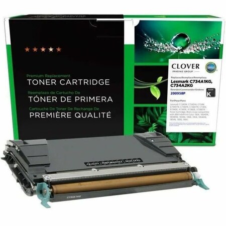 Clover Imaging Group Remanufactured Black Toner Cartridge for Lexmark C734 200958P