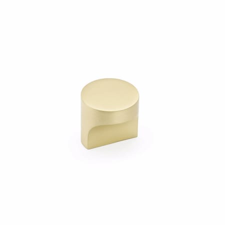 Schaub 1-1/4in Diameter Haniburton Cabinet Knob Satin Brass Finish 471-SB