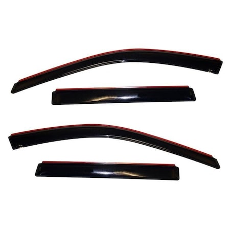 Ventshade Rainguards, Aerodynamic Design, In-Channel, Smoke, Acrylic, Set Of 4 194252