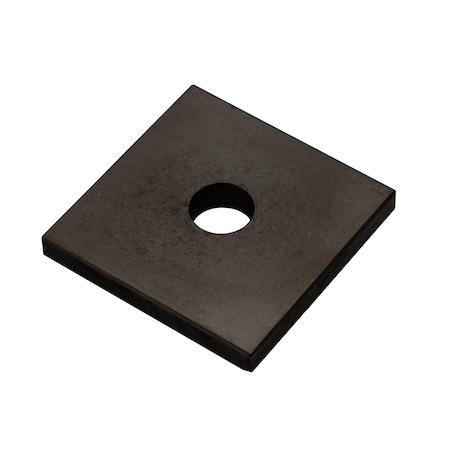 Zoro Select Square Washer, Fits Bolt Size M10 , Stainless Steel Black Oxide Finish Z8910-316-BX