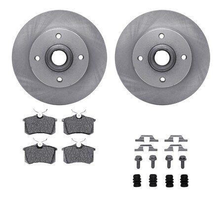 Dynamic Friction Co DFC Brake Rotor with 5000 Brake Pads and Hardware Kit 6512-74144