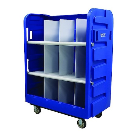 Royal Basket Trucks Linen Cart, Molded Plastic Shelves G48-BLX-TPCD6UNN