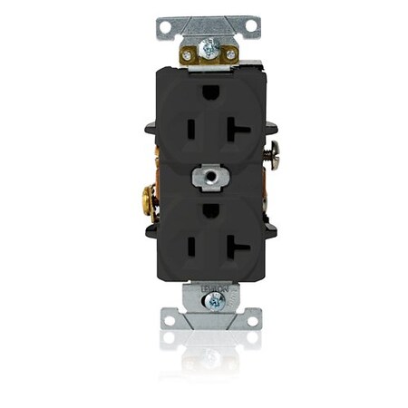 Leviton Dup Rec 20A 125V Self-Gr Blk L5362-E