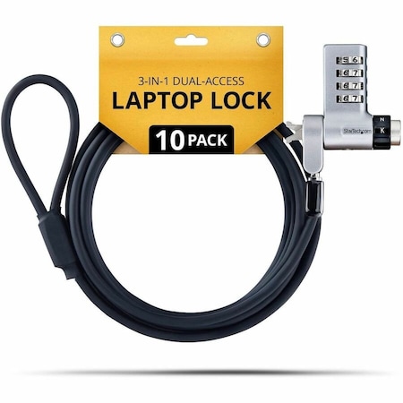Startech.Com 3-in-1 Laptop Lock, 10PK UDUOKA10-LAPTOP-LOCK