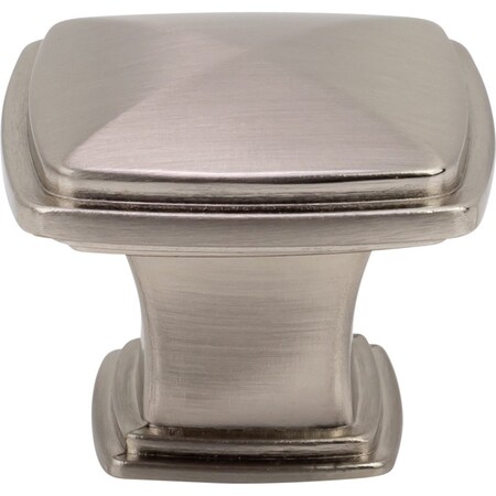 Designperfect 1-3/16 Overall Length Square Cabinet Knob, Brushed Satin Nickel, 25PK DPA25S77KSNB