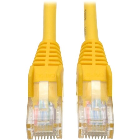 Eaton Tripp Lite Series Cat5e 350 MHz Snagless Molded UTP Ethernet Cable RJ45 M/M, PoE - N001-015-YW