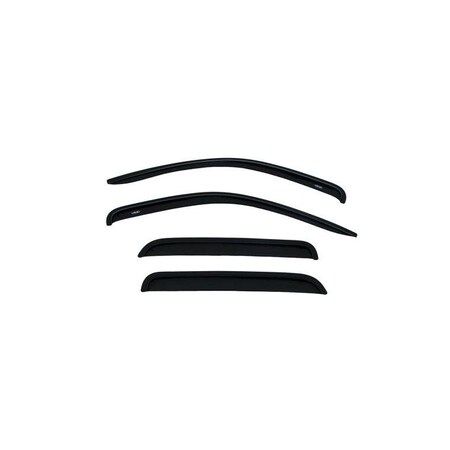 Ventshade Rainguards, Aerodynamic Design, Tape-On, Smoke, Acrylic, Set Of 4 94656