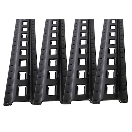 Mytee Products 5ft Black Powder Coated Vertical E-Track - Made in USA, 4PK ETKV5-BLK-USx4