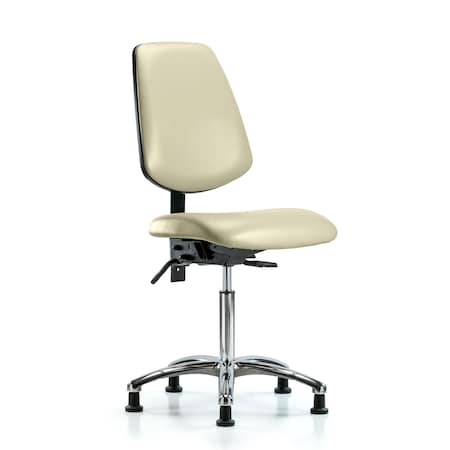 Blue Ridge Ergonomics Vin Med Ben Chair w/ Med Bk Chr Gld Wht BR-VMBCH-MB-CR-T0-A0-NF-RG-8501