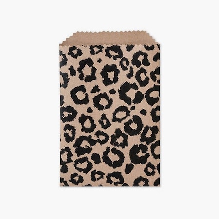 Nashville Wraps Leopard Kraft Paper Merchandise Bags, 4.75x6.75, 100PK MB0LPM