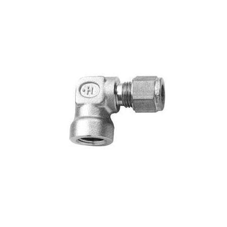 Gyrolok Female Elbow: LF: Connects 1/4in Tube x 3/8in Male NPT, Brass Construction 4LF6BR