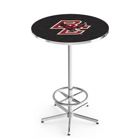 Holland Bar Stool Co 42" Chrome Boston College Pub Table, 36" dia. Top L216C4236BostnC