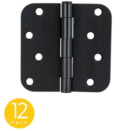 Global Door Controls 4 in. x 4 in. Residential Full Mortise 5/8 in. Radius Door Hinge with Removable Pin - Pack of 12 CP4040-5/8-US19-M