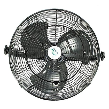 Ves-Artex Mounted Fan, Silver, 18 in Dia 118291