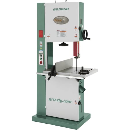 Grizzly 21" Super Heavy-Duty 3 HP Bandsaw with Motor Brake G0566B