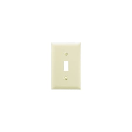 Pass & Seymour 1-Toggle Nylon Wall Plates, Ivory, 10PK TP1ICP10