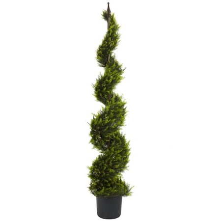 Dare2Decor Silk  5 ft. Cypress Spiral Tree DA416525
