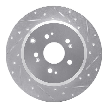 Dynamic Friction Co DFC Brake Rotor - Drilled and Slotted - Silver 631-59054R