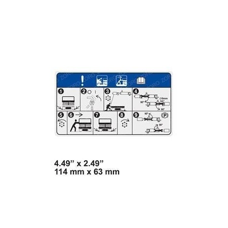 Skyjack REPLACEMENT DECAL, TOWING/PUSHING PROCEED 173025