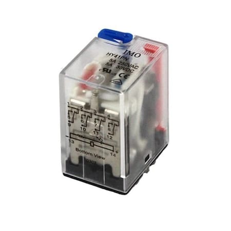 Imo Automation General Purpose Power Relay 4PCO, 5A, 12VDC, up to 1.1W HY41PN12DC