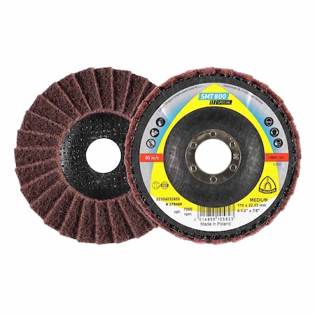 Klingspor SMT Flap Disc 800 4-1/2" Non-Woven Medium, 5PK 800MEDM115022