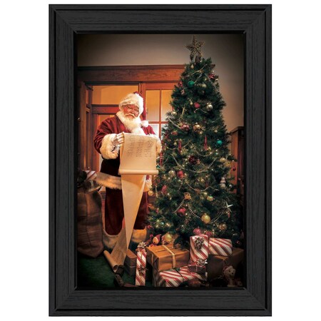 Homeroots Naughty Or Nice Black Framed Print Wall Art 529795