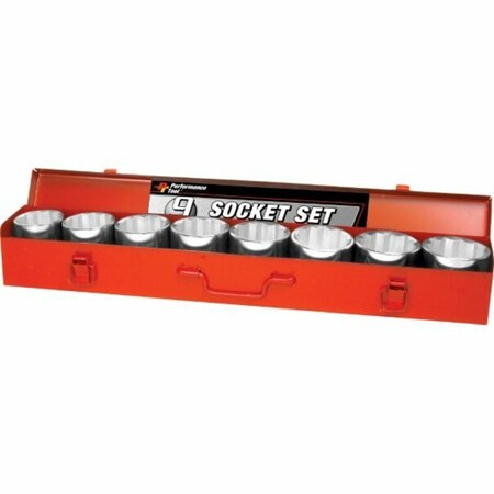 Performance Tool 9 Pc 3/4" Dr Jumbo Socket Set W1179