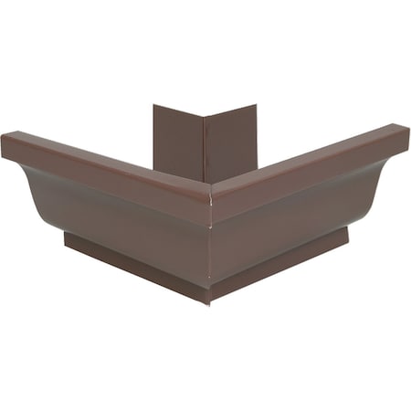 Spectra Metals 5'' Aluminum Brown Mitre Gutter Outside Corner 5OTMRTB