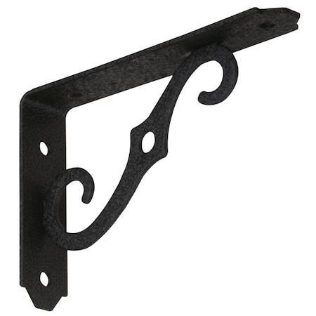 National Hardware 152BC 229393 Shelf Bracket, 80 lb, 5 in L, 0.94 in H, Steel, Antique Black N229-393