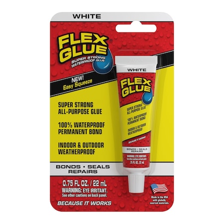 Flex Seal Glue, 0.75 fl oz, Tube Container GFSWHTMINI