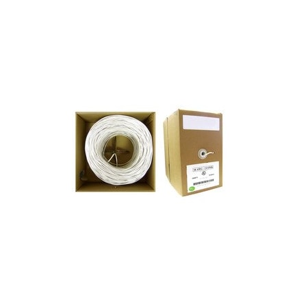 Cable Wholesale Security/Alarm Wire, White, 22/4 (22AWG 4 Conductor), Solid, CMR / Inwall rated, Pullbox, 500 foot 10K4-04912TF