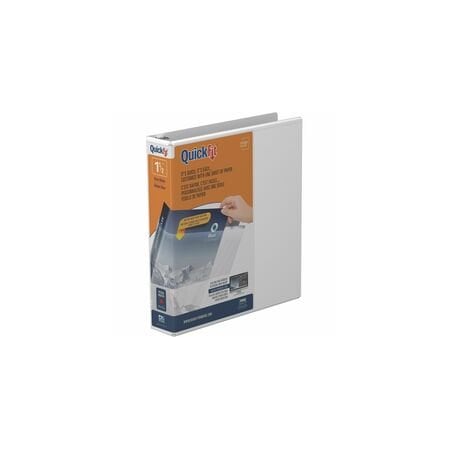 Quickfit View Binder, 3-Ring Binder, Angle D Ring, 1.5 Inch, White - 1 1/2in Binder Capacity - Letter - 8 870200