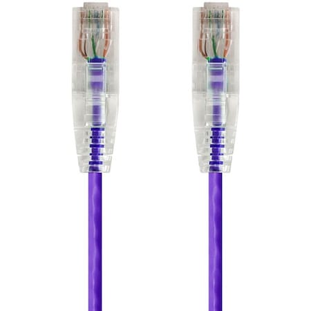 Monoprice Slim Cat6 Utp Cable 7 ft.Purple 14817