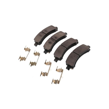 Acdelco PAD KIT-RR DISC BRK, Disc Brake Pad Set, 1711233