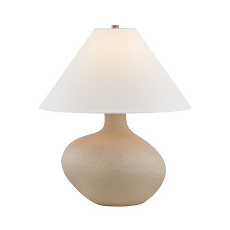 Troy Lighting Rebecca 1 Light Table Lamp, Ceramic Rough Sand, 21 In x 25.25 In PTL5825-PBR/COS