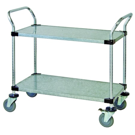 Quantum Storage Systems UTILITY CART 2 SOLID SHELVES WRC-1836-2G